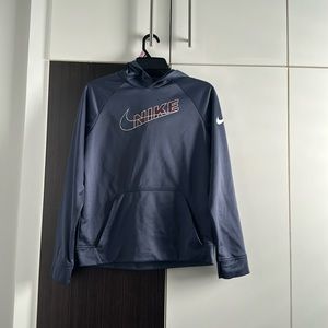 Nike Big Kids' Therma-FIT Pullover Hoodie color blue size XL